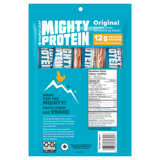 Maple Leaf - Mighty Protein Original Chicken Sticks, 16 × 32 g