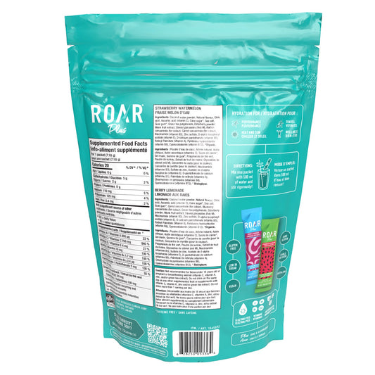 ROAR Plus Hydration Powders Variety Pack, 30 x 7.18 g
