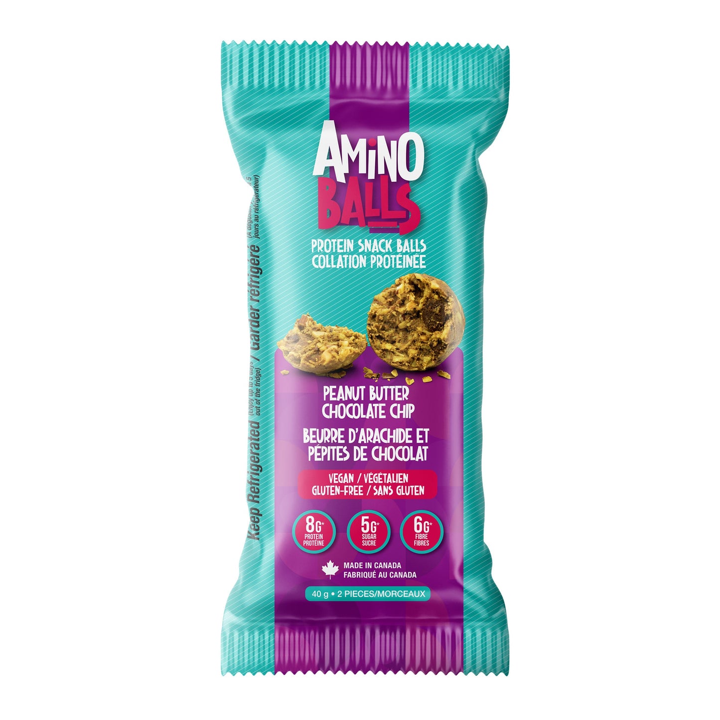 Amino Balls Vegan Protein Variety Pack, 36 × 40 g