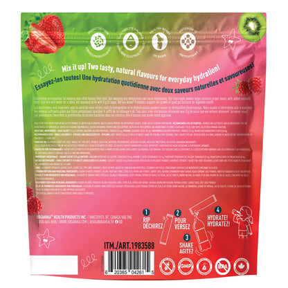 Organika Kids Electrolytes Variety Pack, 45 x 3.5 g