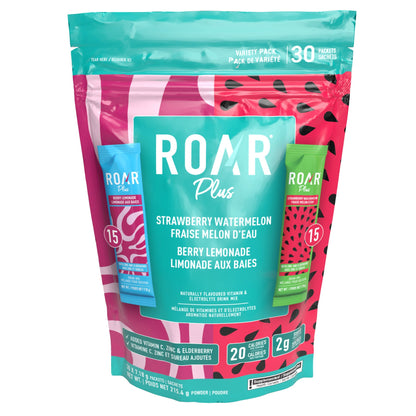 ROAR Plus Hydration Powders Variety Pack, 30 x 7.18 g