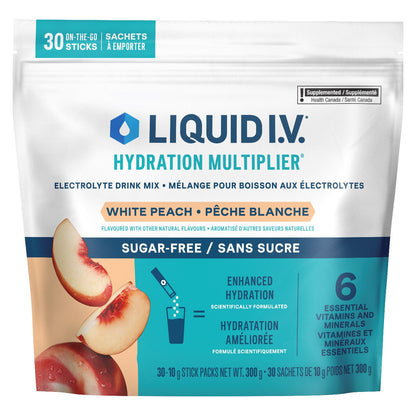 Liquid I.V. Sugar Free White Peach, 30 x 10g