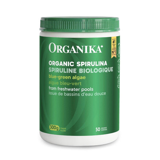 Organika Organic Spirulina Powder, 3 Bottles of 300 g
